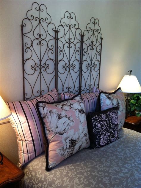 how to redo a metal headboard with fabric|turning wrought iron headboard into upholstery.